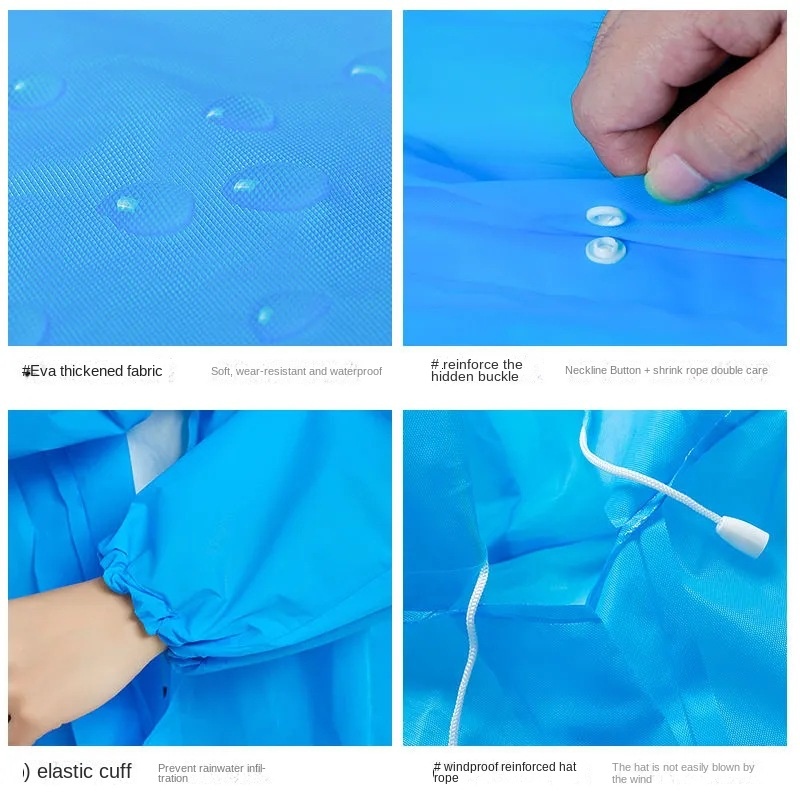 Áo Mưa Toàn Thân EVA Dày Dặn Không Phai Màu Cho Người Lớn