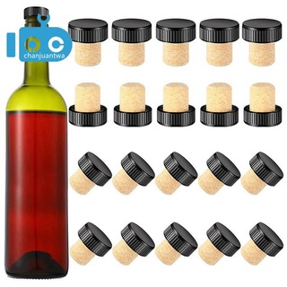 24 cái nút chai nút chai nút nếm nút chai t-shape nút chai rượu bằng gỗ trên cùng nút đậy chai rượu bằng gỗ