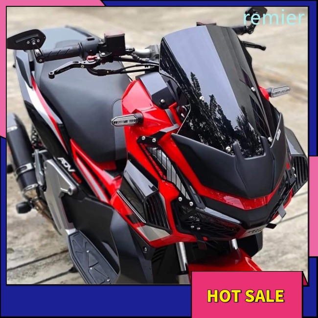 Re 2pcs bộ làm lệch hướng không khí trên fairing cánh bên kính chắn gió cánh lướt gió thân tương thích cho các bộ phận xe máy adv150