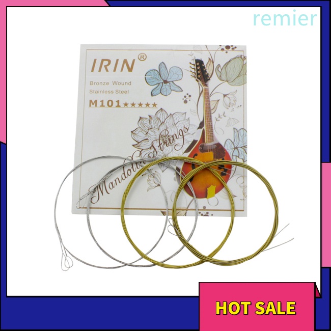 Re irin m101 mandolin strings set silver-plated thép không gỉ hợp kim vết thương