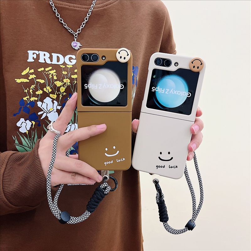 Ốp lưng samsung galaxy z flip 5 3d pochacco smiley lanyard fold case for flip 5 shockproof protector hard cover