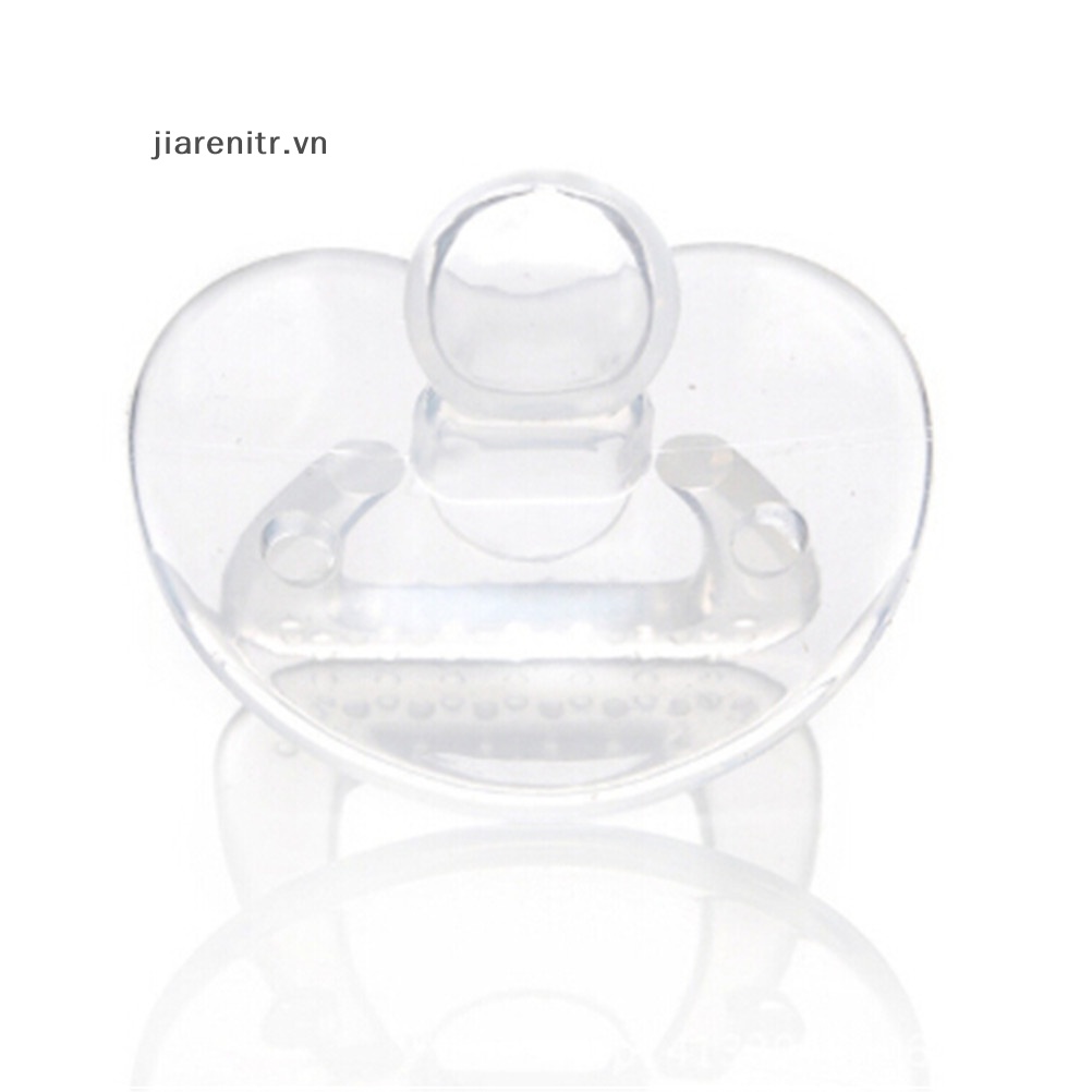 Ji đơn giản trong suốt an toàn silicone cho trẻ sơ sinh núm vú giả tròn phẳng vn