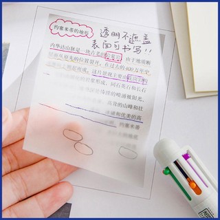 Clear sticky notes 50 sheets không thấm nước trong suốt sticky notes self-adhesive translucent note pads school aiavn aiavn
