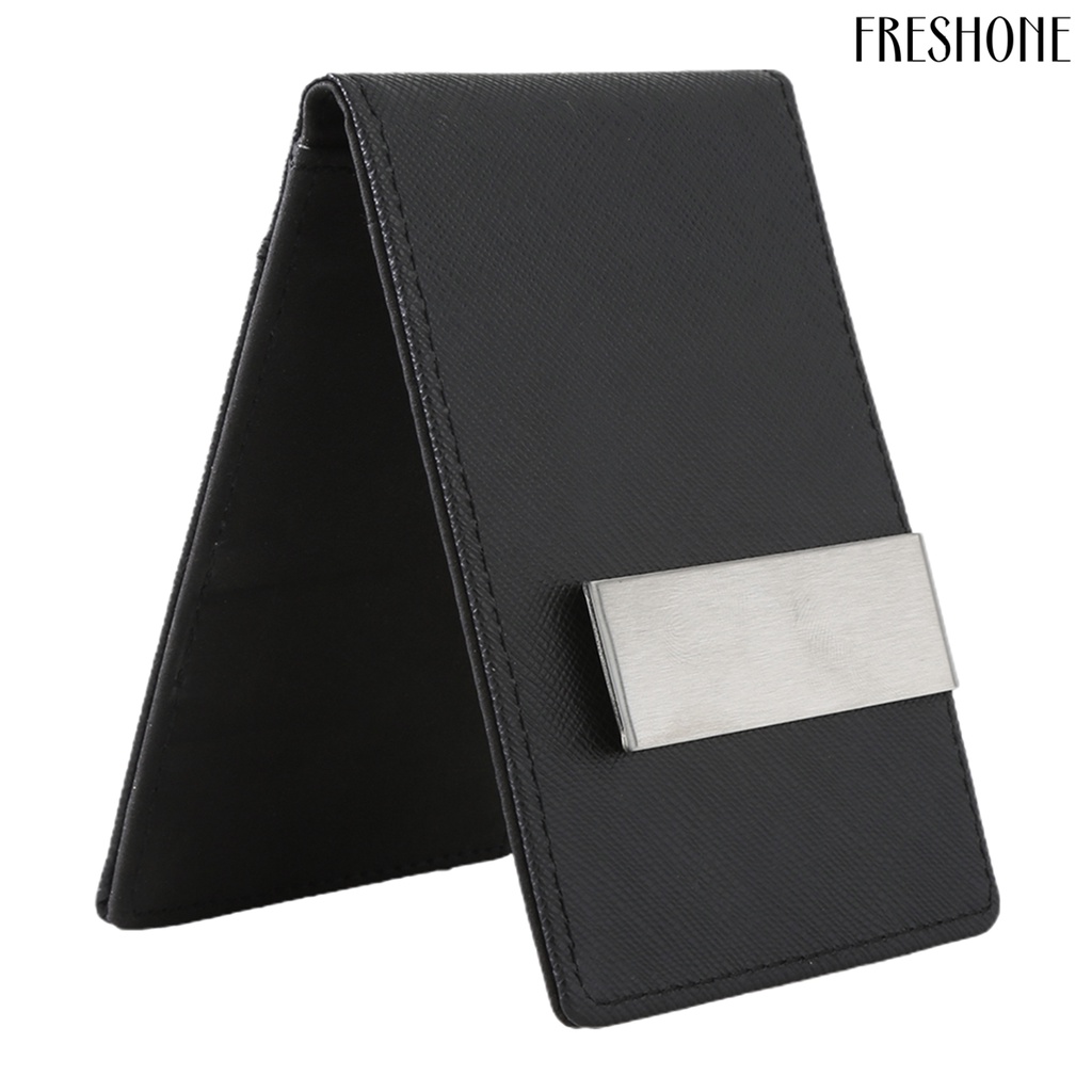New arrivel men \ 's fashion faux leather money clip slim wallet id chủ thẻ tín dụng