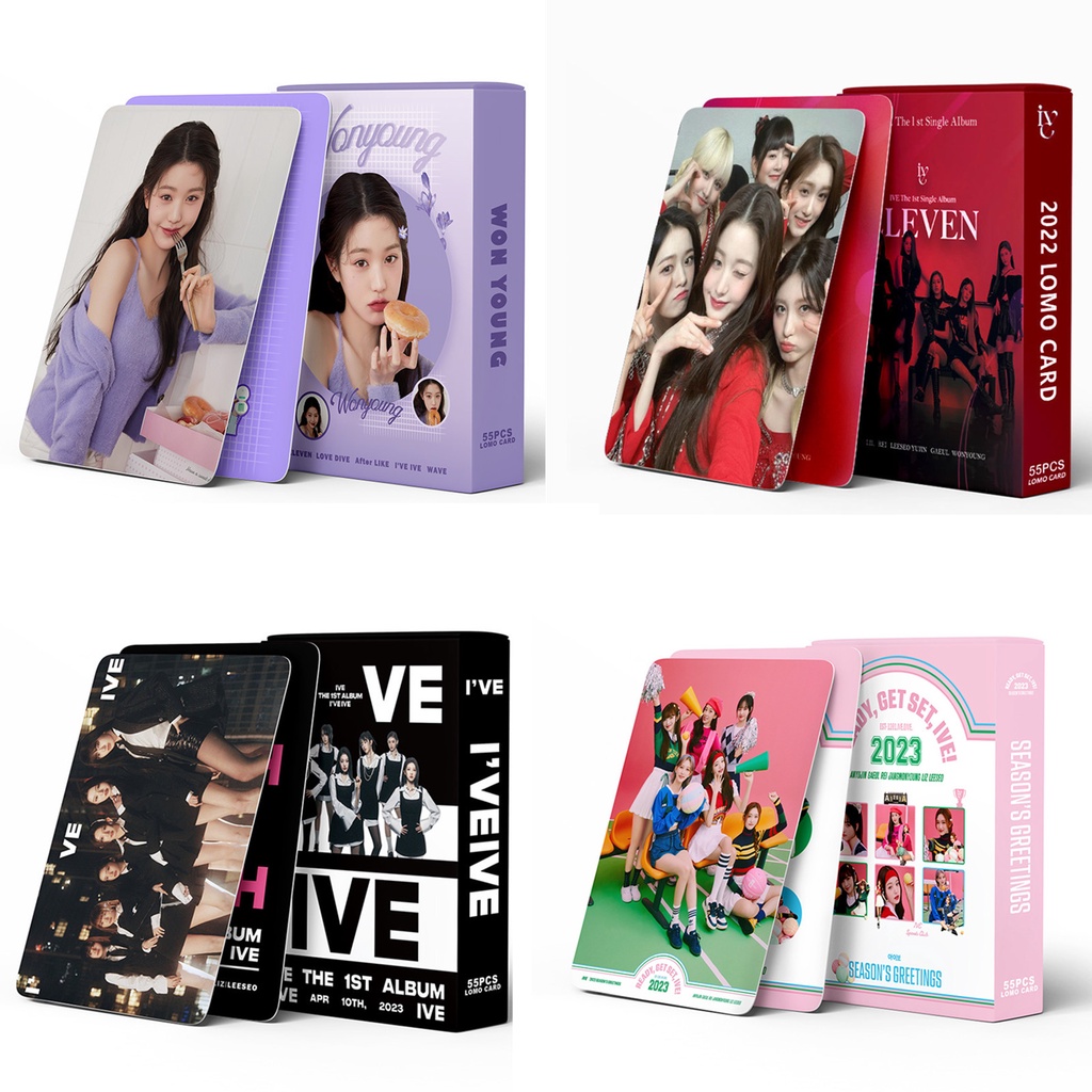55 cái / hộp ive album mới a dreamy day photocards eleven after like i've lomo cards rei wonyoung liz leeseo gaeul yujin kpop postcards on sale jy