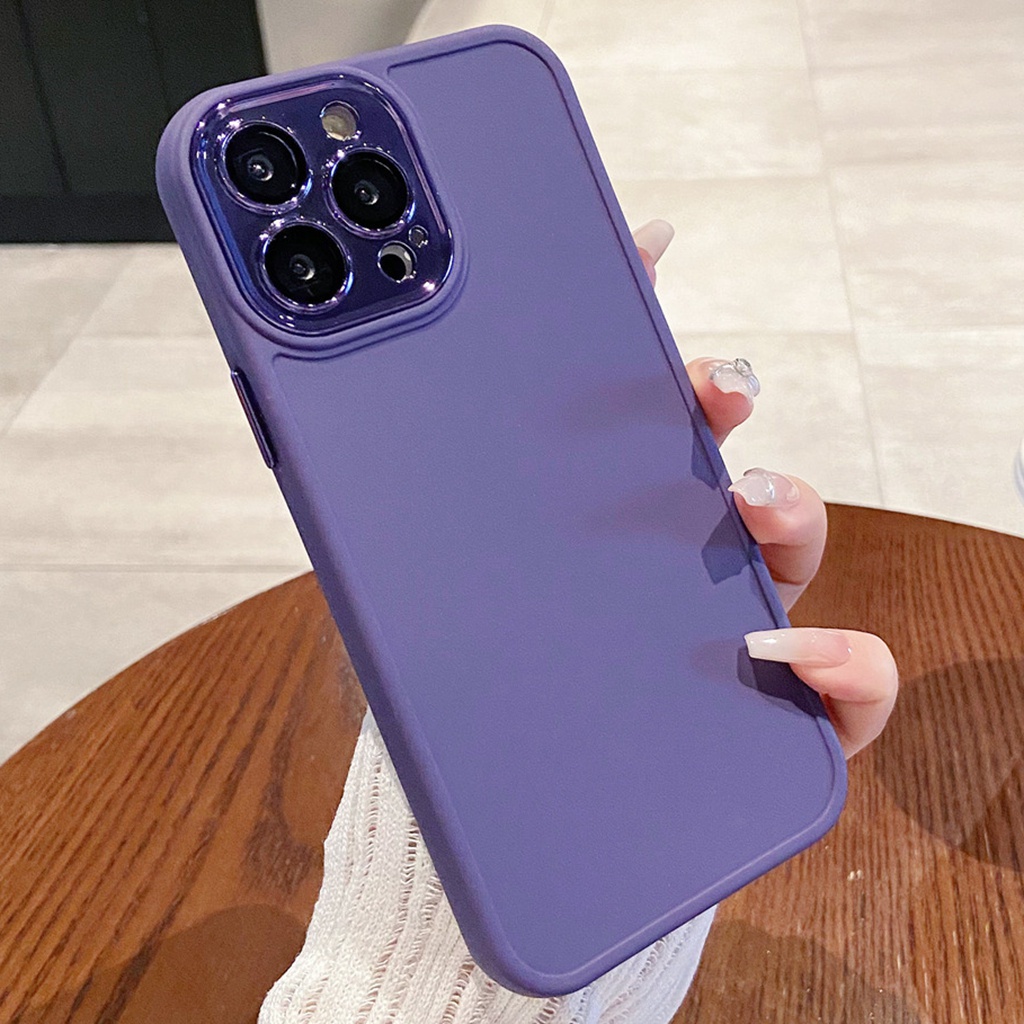 Vỏ cho iphone 11 12 pro max simple candy color soft tpu phone case anti-scratch cellphone cover protection dirt resistance fall-proof shell