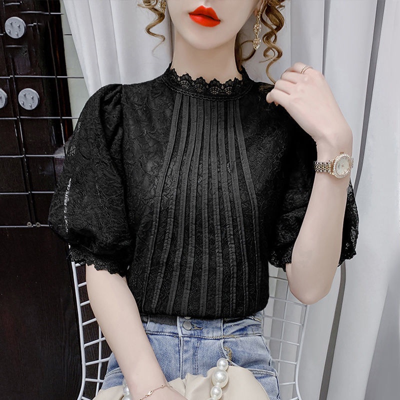 Áo Sơ Mi Chiffon Tay Lửng Thời Trang Mùa Hè Kiểu Mới Cho Nữ