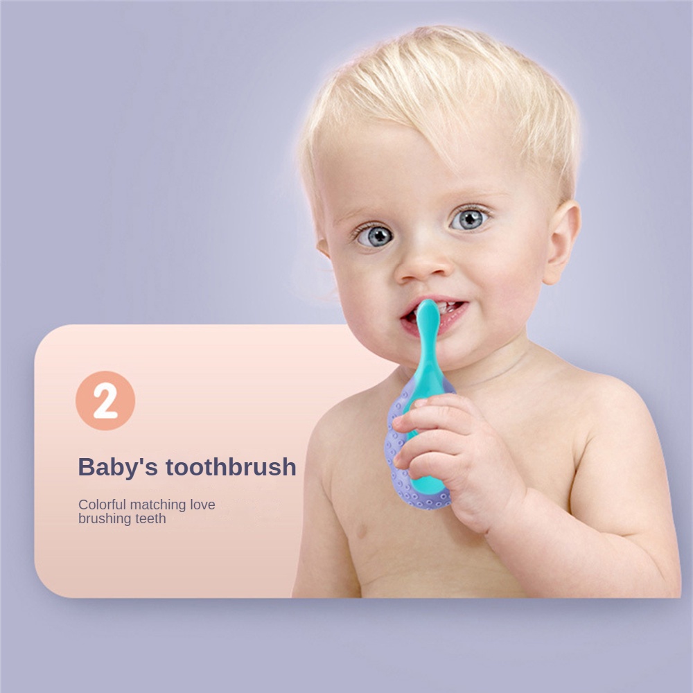 Phụ kiện nha khoa bắt buộc phải có cho bé Bàn chải đánh răng chăm sóc nha khoa trẻ em An toàn và vệ sinh Bàn chải đánh răng cho trẻ sơ sinh 1-5 tuổi Bàn chải đánh răng nhẹ nhàng cho trẻ em Bàn chải đánh răng cho trẻ sơ sinh phổ biến, sản phẩm tích cực