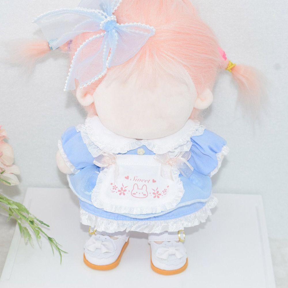 Uumir miniature dress suit, quần áo búp bê 10cm 20cm màu xanh lam, quà tặng phim hoạt hình thỏ trang phục có thể thay thế thay thế trò chơi mặc quần áo mini bowknot headwear búp bê nhồi bông