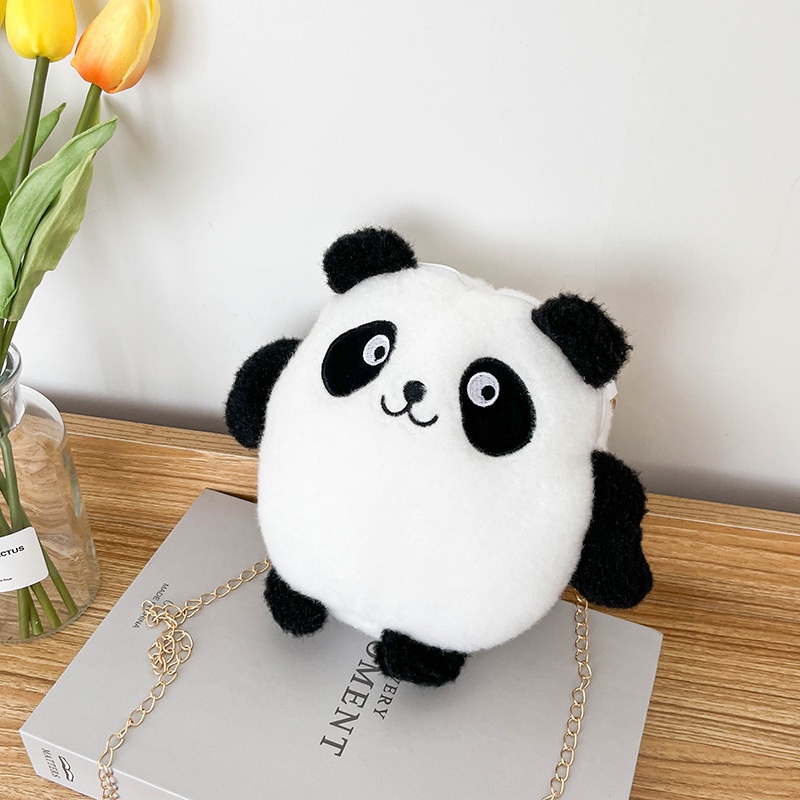 Dễ thương panda rabbit chain messenger bag nữ tính trái tim học sinh trẻ em túi đeo vai sang trọng lấy máy búp bê