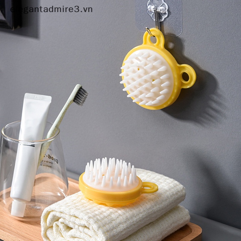 [gant] Nhiều công dụng lược da đầu & massage toàn thân bàn chải gội đầu lược silicon làm sạch bàn chải đánh răng mềm dễ dàng treo dụng cụ chăm sóc tóc ~
