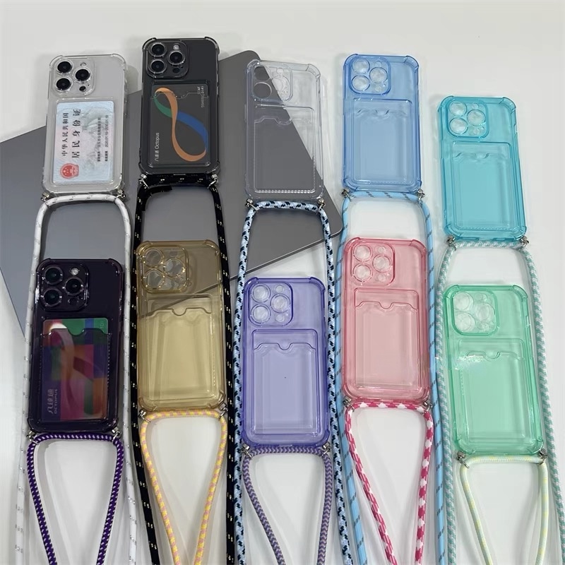 Ốp điện thoại chống sốc có dây đeo cổ cho for iPhone 15 pro max 14 pro max 13 12 11 Pro Max Mini 8 7 Plus X XR XS Max