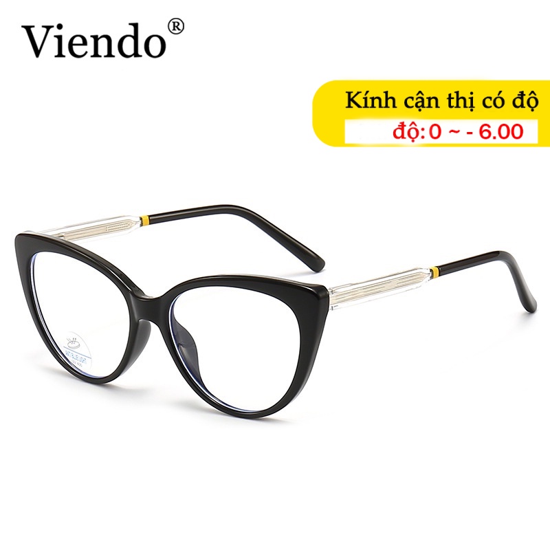 Kính Mắt Mèo VIENDO Chống Ánh Sáng Xanh Thời Trang Cho Nam Nữ(có thể cắt cận thị ống kính)