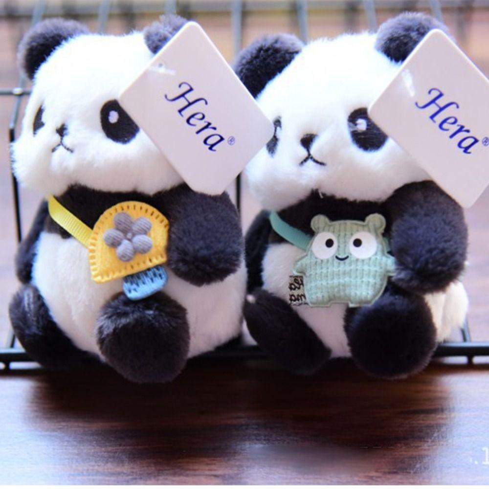 Shanhai Móc Chìa Khóa Bằng cotton pp Hình Gấu Trúc Nhồi Bông Nhỏ Dễ Thương Phong Cách Hàn Quốc Dành Cho Bạn Nữ