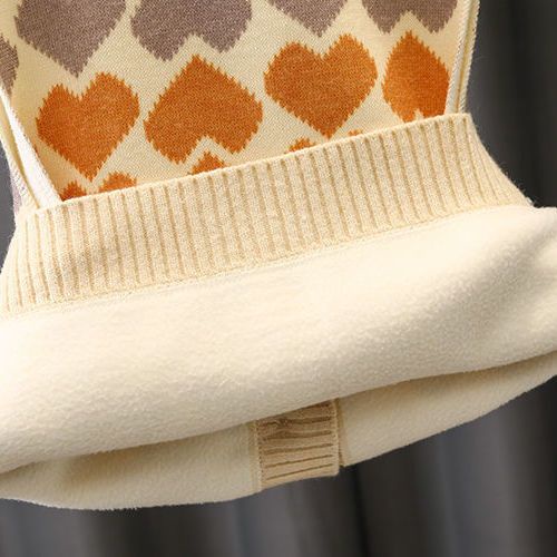 Cô gái ngọt ngào nhật bản quần áo mùa xuân mùa thu sản phẩm mới 2022 trẻ em yêu jacquard áo len dệt kim vest vest hợp thời trang