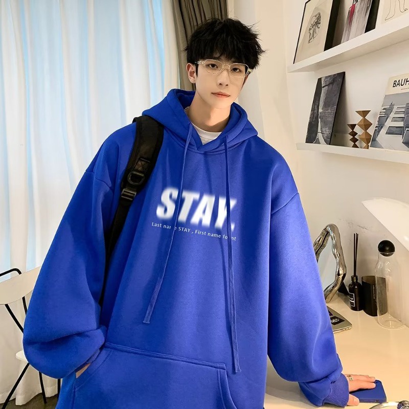 🔥áo hoodie nam áo khoác cổ đứng🔥form rộng big size tới 90kg Thời trang nam Mỹ sáng tạo STAY thư in cộng với kích thước hoodie Unisex Thời Trang Trẻ Trung