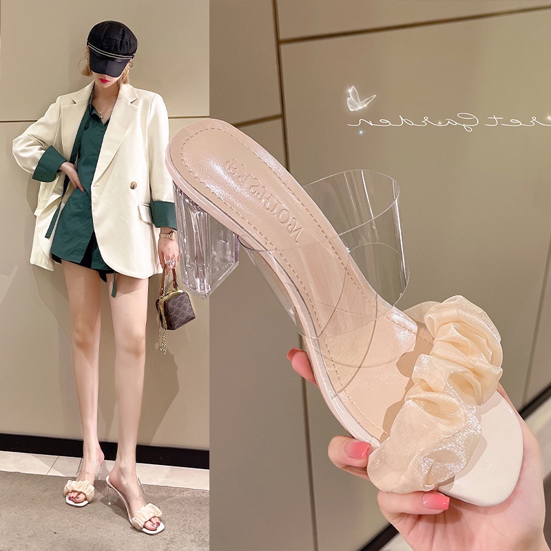 Sandal Cao Gót Thiết Kế Mới Thời Trang Mùa Hè Theo Phong Cách Hàn Quốc Cho Nữ