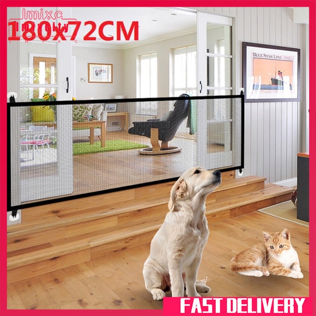 Imixcity di động gấp lại an toàn magic gate lưới bảo vệ hàng rào an toàn lưới cho vật nuôi con chó con mèo