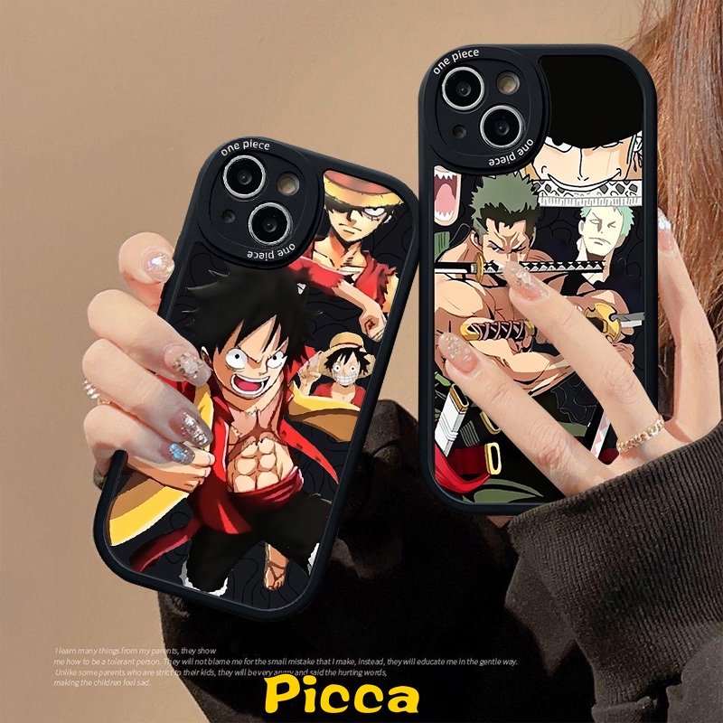Vỏ điện thoại hoạt hình graffiti tương thích cho iphone 12 pro max 11 13 14 xr x 8plus 7 6 8 6s plus 7plus se 2020 xs bảo vệ tối đa hợp thời trang sáng tạo mát mẻ luffy zoro one piece cover