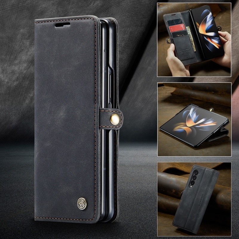 Bao da cho samsung galaxy z fold 5 bao da ví sang trọng chống sốc hộp đựng sách kinh doanh cho samsung z fold 4