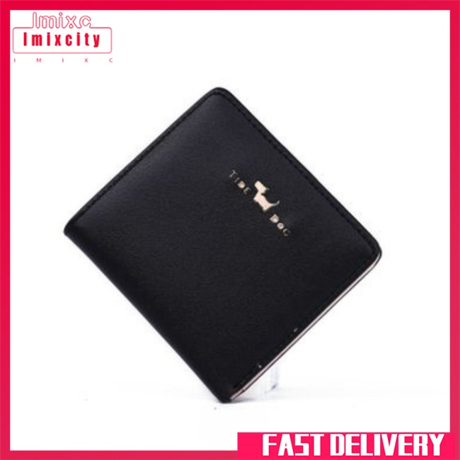 Imixcity phong cách ngắn hình mèo dễ thương 2 ví gấp cho nữ sinh viên