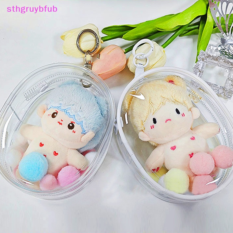 Sthb 10cm búp bê sang trọng ra túi pvc búp bê bông trong suốt túi trưng bày trong suốt hộp đựng trong suốt cho búp bê hoạt hình anime vn