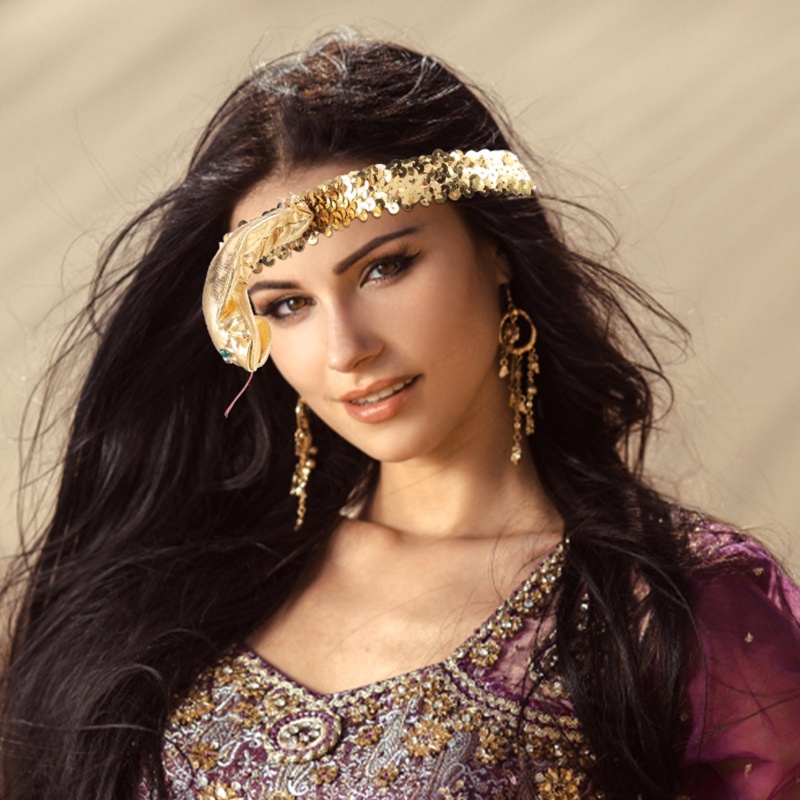 Tak pharaoh ai cập băng đô cài tóc hình con rắn halloween người giữ tóc lễ hội mũ nón cho thanh thiếu niên người lớn