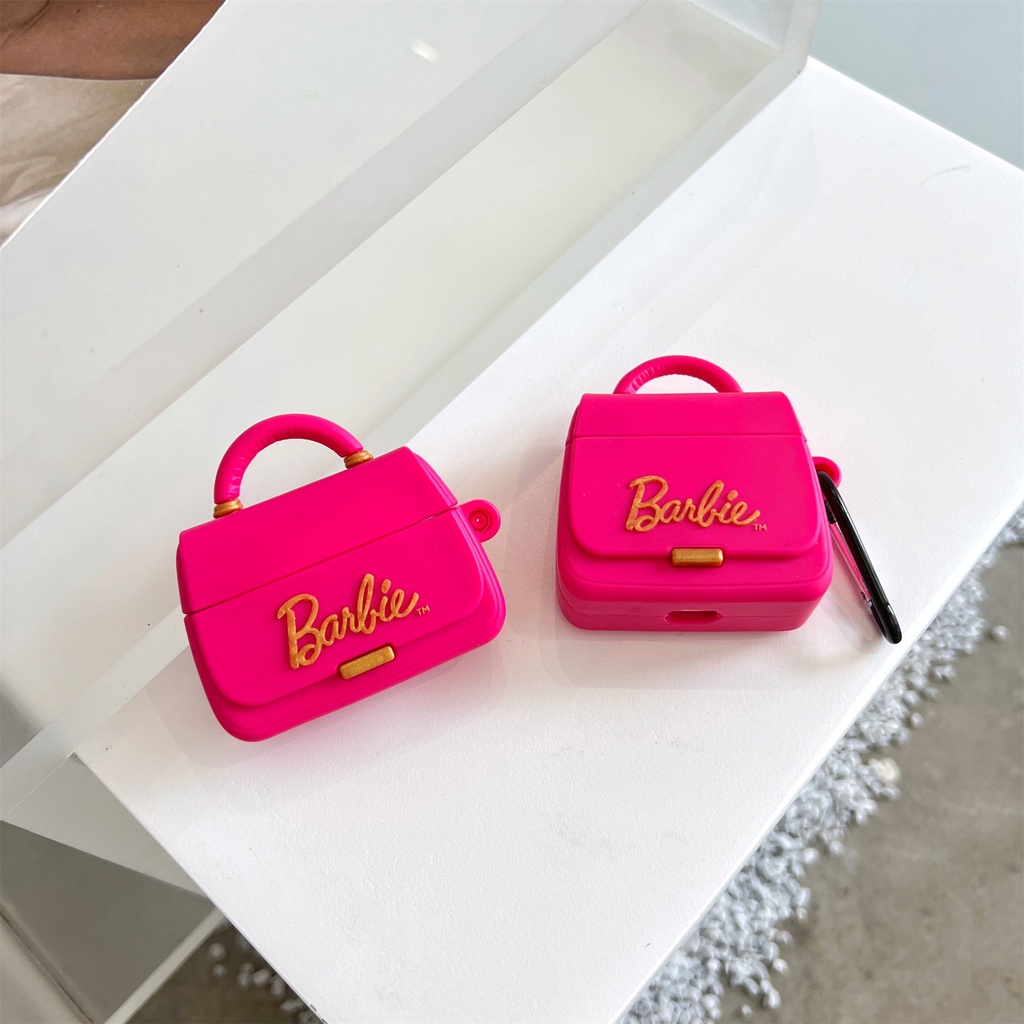 Phim hoạt hình 3d barbie vỏ silicon mềm tương thích cho airpods pro 1/2/3 pro2 vỏ tai nghe không dây bluetooth sạc ngăn nắp vỏ bảo vệ