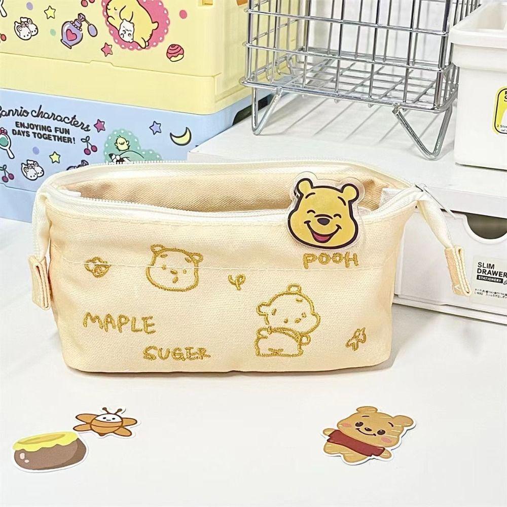 Túi Đựng Bút / Mỹ Phẩm Sức Chứa Lớn Thêu Họa Tiết Hoạt Hình hello Kitty Dễ Thương Để Bàn Tiện Dụng Cho Văn Phòng