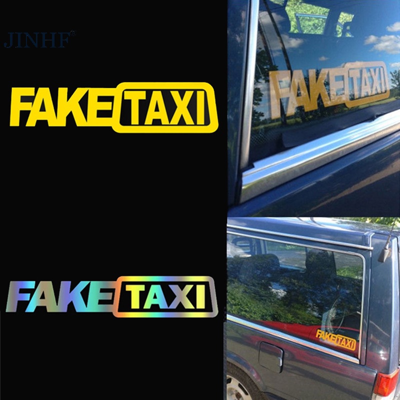 Jinhf universal fake taxi car auto sticker decal biểu tượng tự dính vinyl cho xe hơi nóng