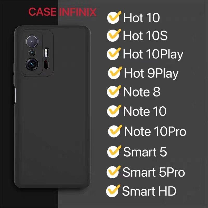 Ốp lưng Infinix Note 10 10Pro Smart 5 Hot 10 10S 10Play 9Play 8 HD Silicon đen