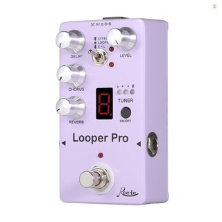 3elife rowin re-05 loop guitar effector looper tuner mini guitar looper effect pedal full metal shell with reverb chorus delay effects