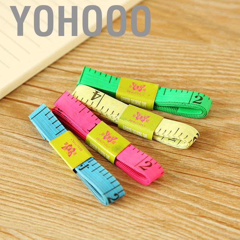Yohooo Soft Tape Measure Long Accurate Brilliant Color Cloth for Sewing Tailoring