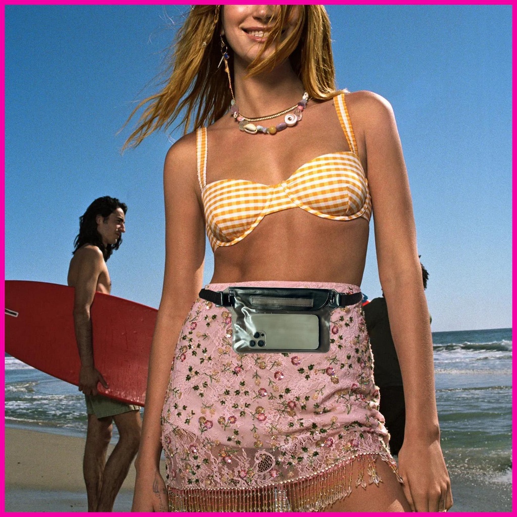 Điện thoại không thấm nước fanny pouch điện thoại fanny pack mobile belt bag túi chống nước 3-layer dung tích cao để bơi lrnvn