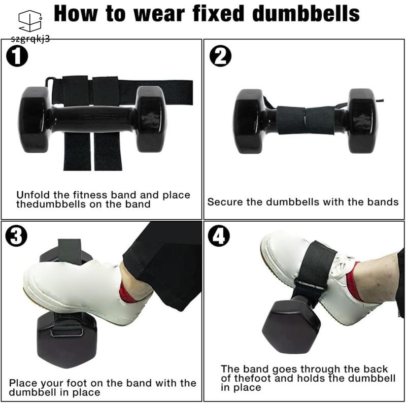2 cái dumbbell foot straps có thể điều chỉnh tibialis trainer strap phần mở rộng chân