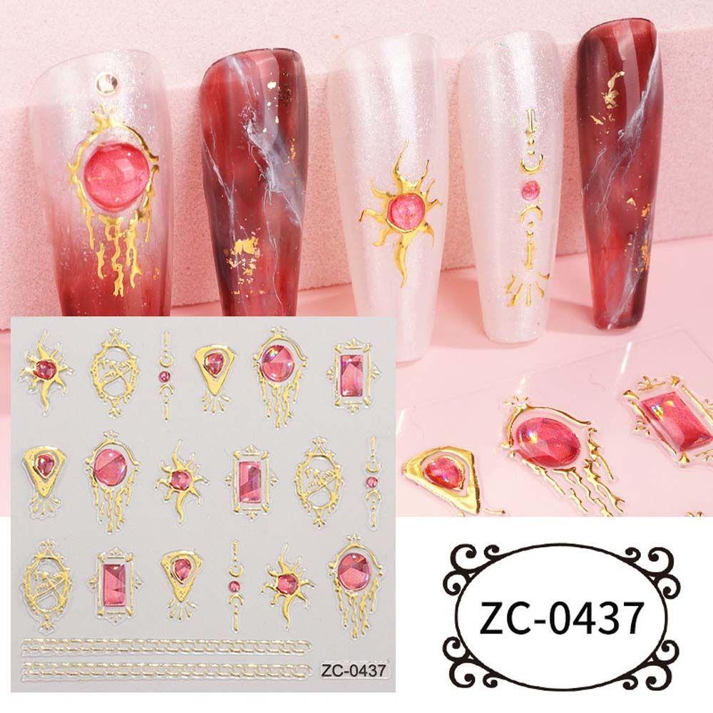 Miếng Dán Trang Trí Móng Tay Họa Tiết Hoạt Hình 5D Độc Đáo