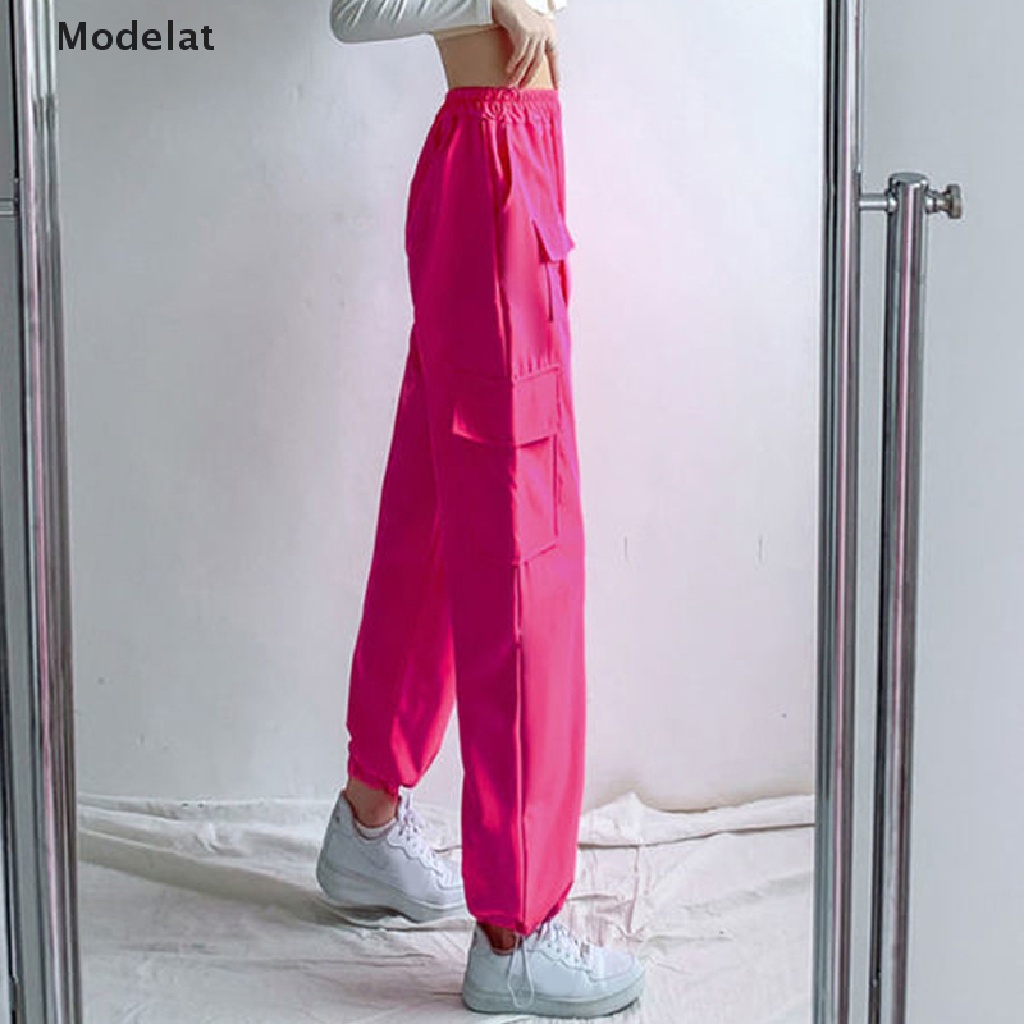 Mfc Quần Jogger Dáng Rộng Màu Trơn Eo Vừa Phối Dây Rút Thời Trang Đường Phố Cá Tính Cho Nữ