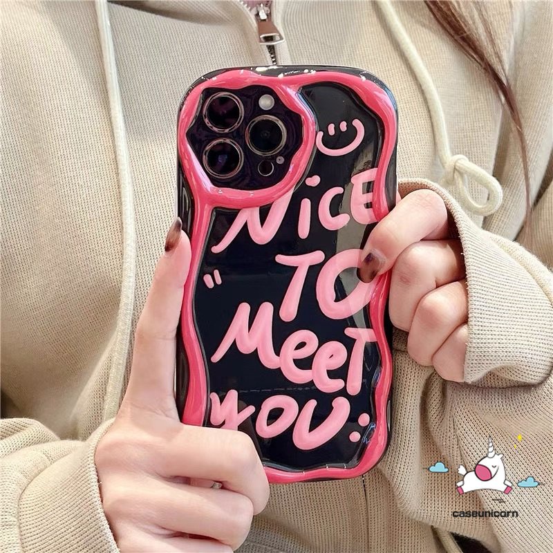 Ốp Điện Thoại Tpu Mềm Bóng Chống Sốc In Chữ 3D Cho iPhone 11 13 12 14 Pro Max 7plus XR 6s 6 7 8 Plus X XS Max SE 2020