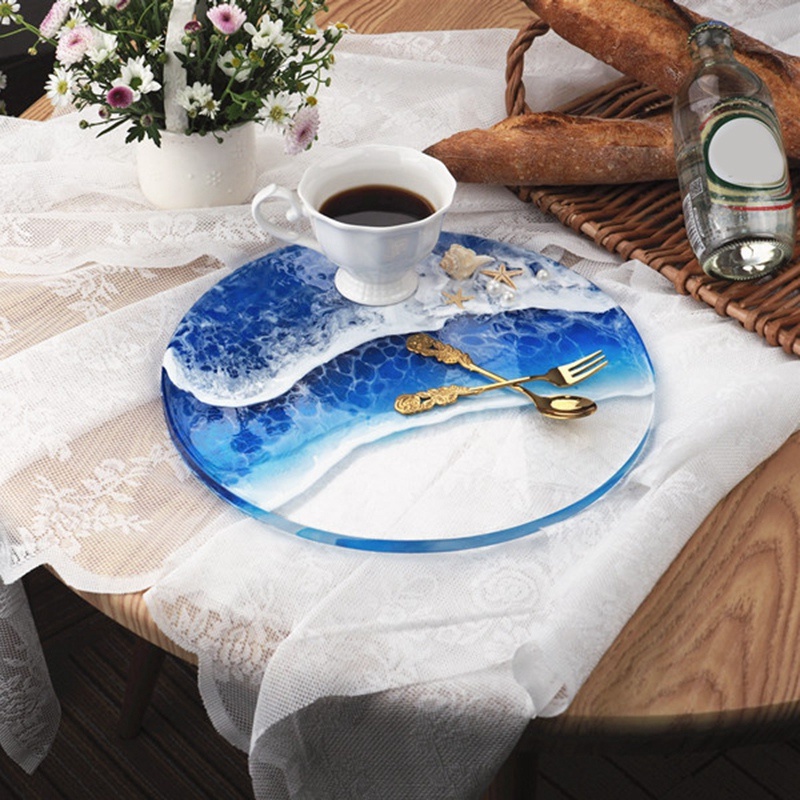 Khuôn silicone Hình Tròn 30cm Làm Đế Lót Ly Bằng epoxy resin epoxy resin Nghệ Thuật