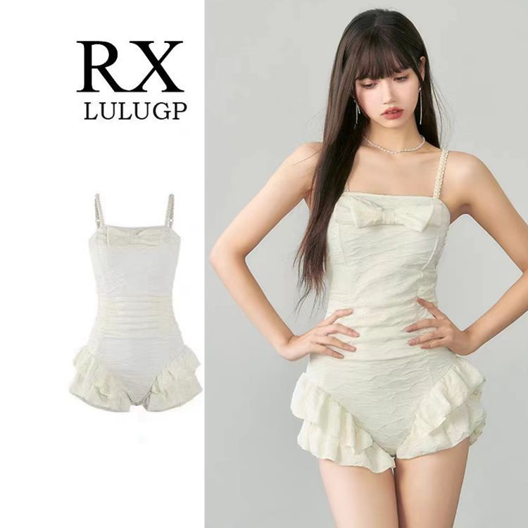 Đồ Bơi Một Mảnh Không Tay Áo Màu Trắng Cho Nữ