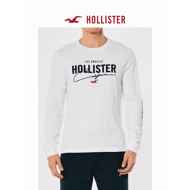 Hollister Áo Thun Dài Tay In logo Thời Trang Mùa Xuân Dành Cho Nam 324472-1