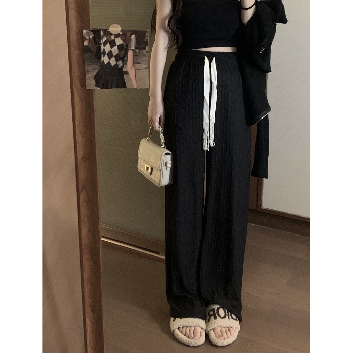 Quần ống rộng Màu Trơn Thời Trang Mùa Xuân Mới Cho Nữ