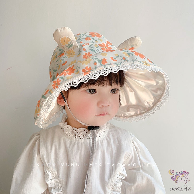 Mũ Lưỡi Trai Hở Chóp Vành Rộng Chống Nắng Thời Trang Mùa Hè Hàn Quốc Cho Bé Gái