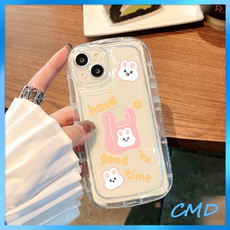 ốp lưng iphone Điện Thoại xà phòng thỏ trắng túi, vỏ mềm trong suốt giảm chấn Cho Iphone 6 / 6S / 6splus / se / 7 / 7plus / 8 / 8plus / X / xs / xsmax / 11 / 12 / 13 / 14 / Plus / pro / pro max-408