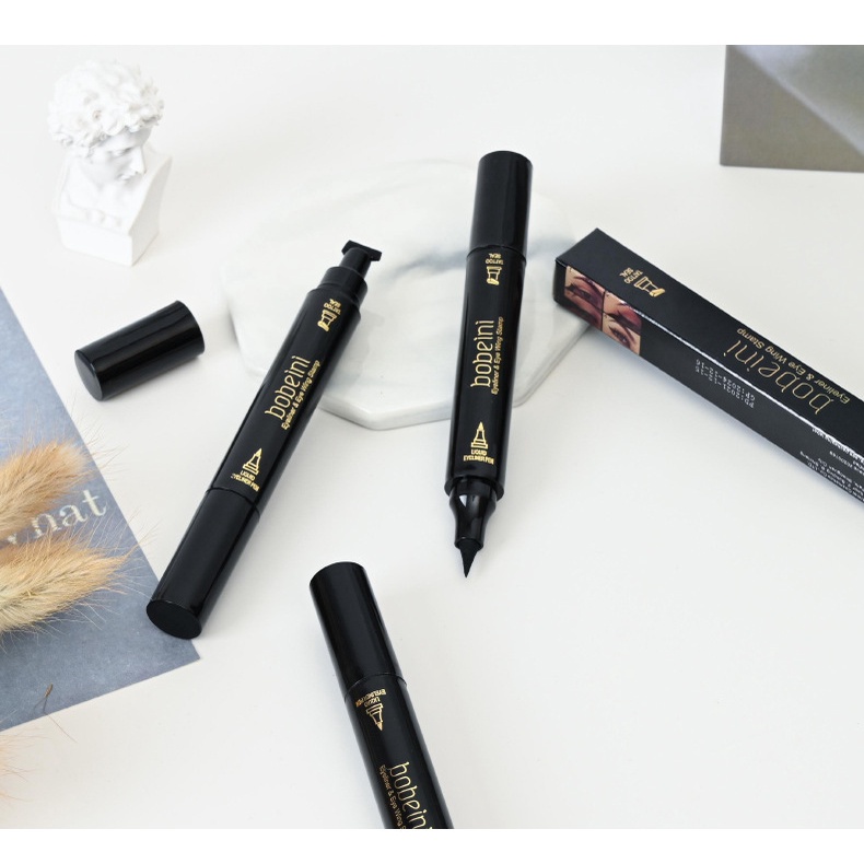 Bút Kẻ Mắt Dạng Lỏng Hai Đầu Màu Đen Lâu Trôi Chống Thấm Nước Không Bị Nhòe Tiện Lợi Dành Cho
