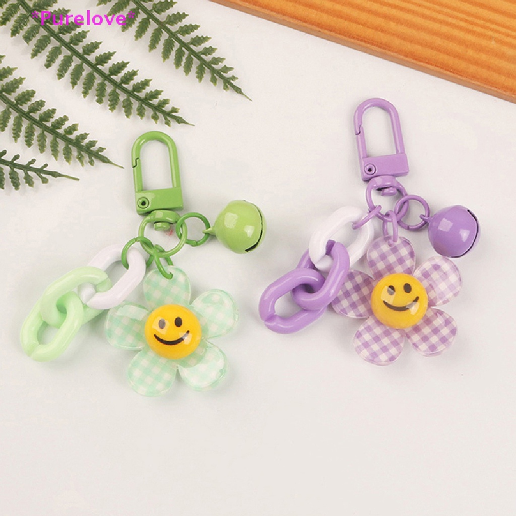 1 Móc Khóa Ba Lô Hình Hoa Mặt Cười Nhiều Màu Sắc Dễ Thương Cho Nữ Mới