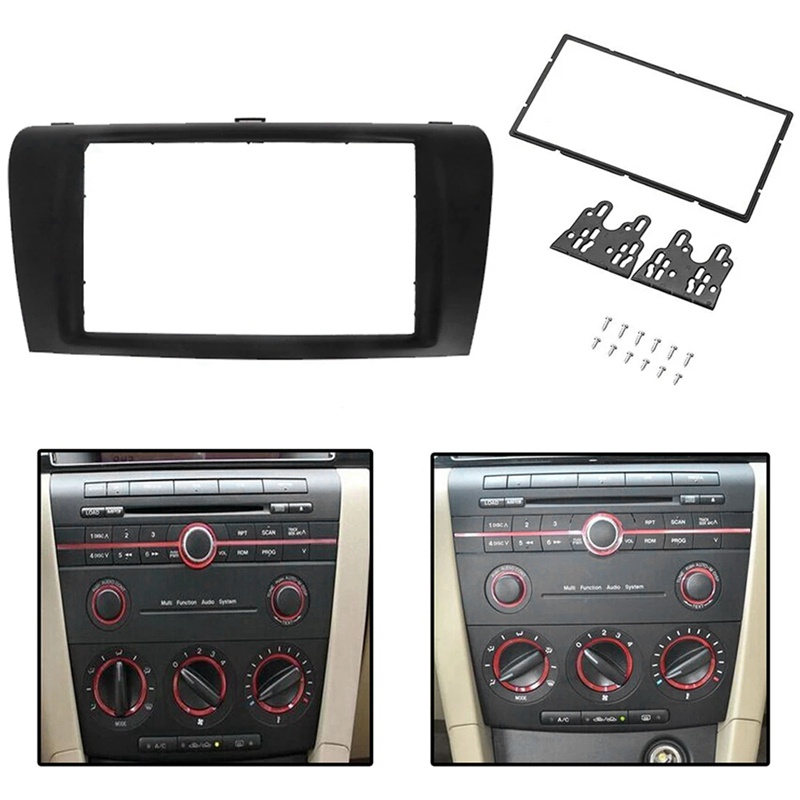 Khung Viền Bảng Điều Khiển Radio DVD Fascia Fascias 2DIN Cho Mazda 3 AXELA 2004-2007 2008 2009