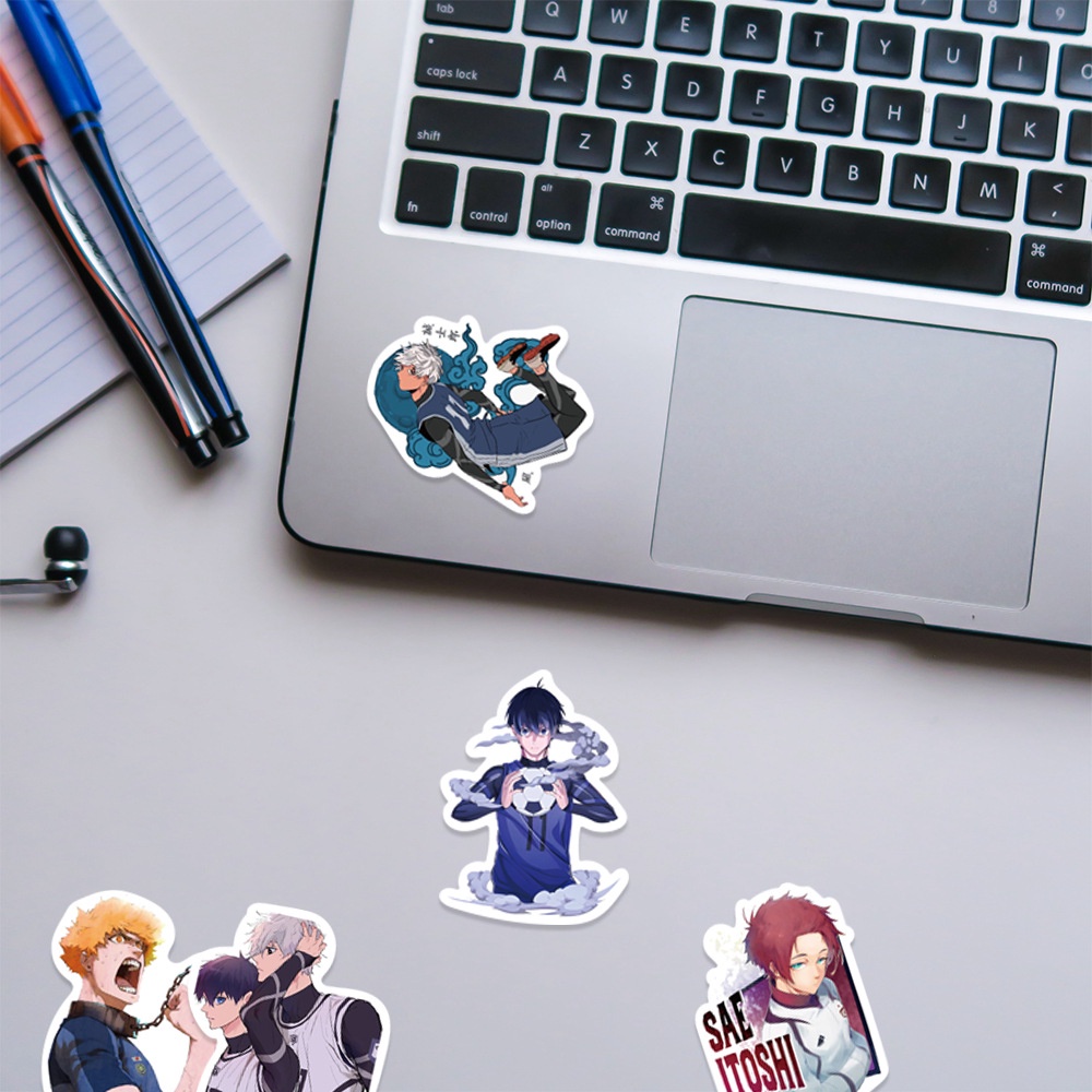 ❉ Set 02 Miếng Dán Màu Xanh Dương Trang Trí Ổ Khóa Series 02 ❉ Bộ 50 Sticker Chống Thấm Nước Họa Tiết Doodle Hợp Thời Trang