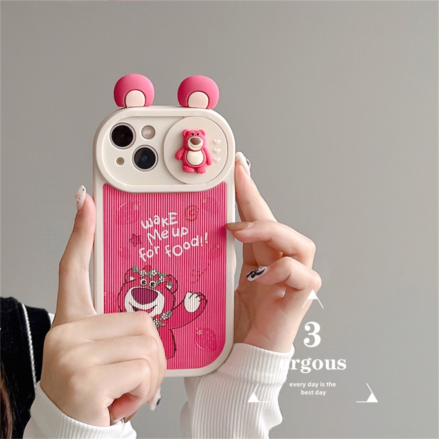 Ốp Điện Thoại TPU Mềm Hình Gấu Bông 3D Dễ Thương Cho IPhone 14 13 12 11 Pro Max