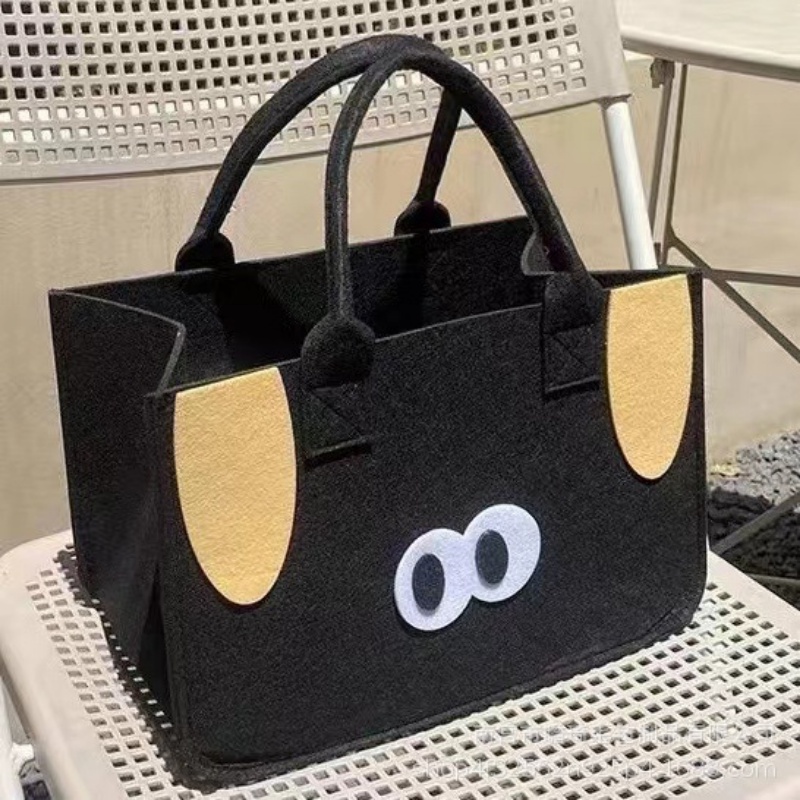 Túi tote Bằng Vải Nỉ Kiểu Dáng Hoạt Hình Dễ Thương